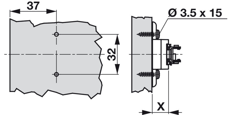 Tiomos 6mm Mounting Plate 2prt Click 2 Cruci Hos