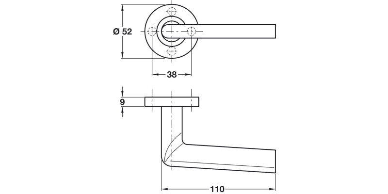 San Lorenzo Lever Hdls D52x110mm ZA PC