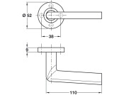 San Lorenzo Lever Hdls D52x110mm ZA PC