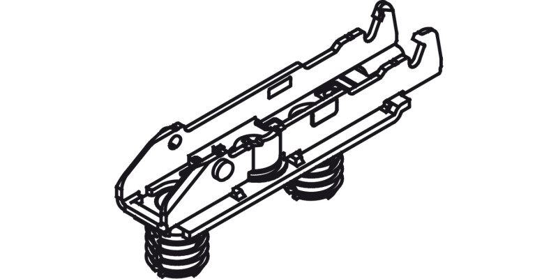Tiomos 2mm Mounting Plate 2prt Click Inline DF