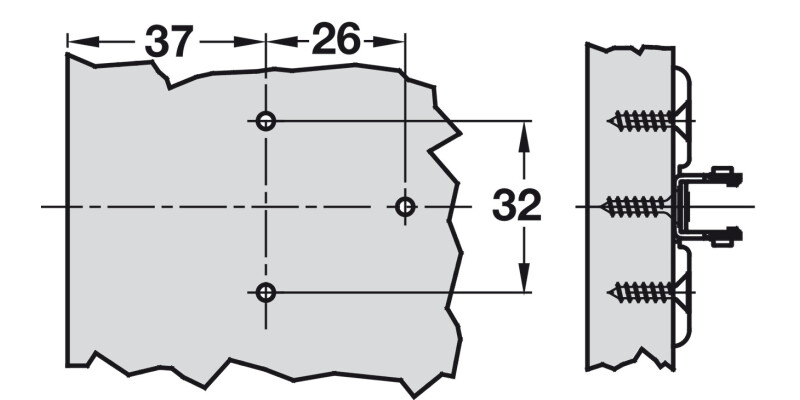 Tiomos 160D Hinge/Plate Set 1prt Euro