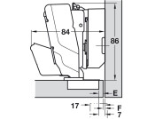 Tiomos 160D Hinge/Plate Set 1prt Euro