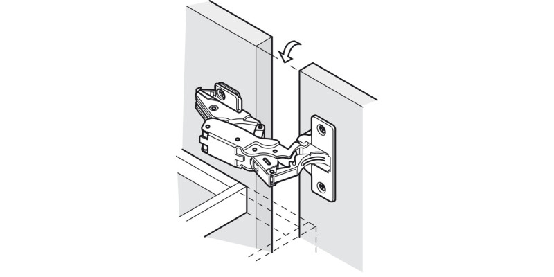 Tiomos 160D Hinge/Plate Set 2prt Hospa