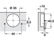 Tiomos 160D Hinge/Plate Set 2prt Hospa