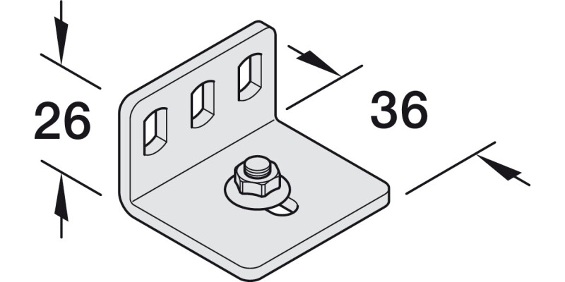 Slido Cls 40/80P Side Fix Mnt Brkt