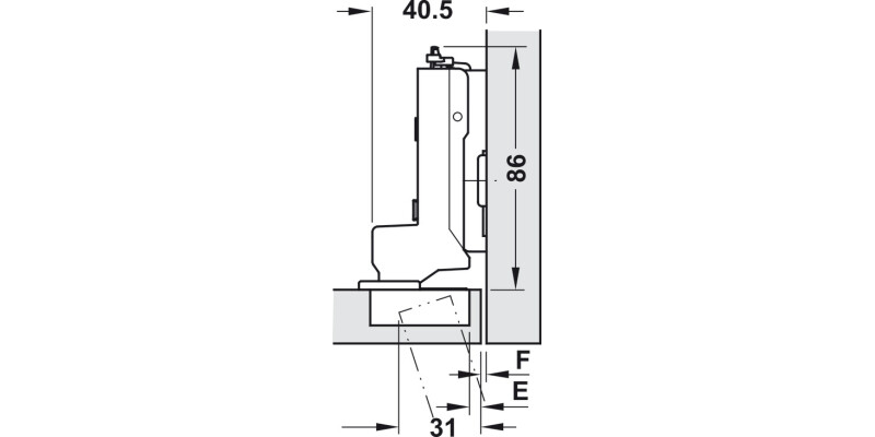 Tiomos 110D Hinge Click SC Ins Night/Ant