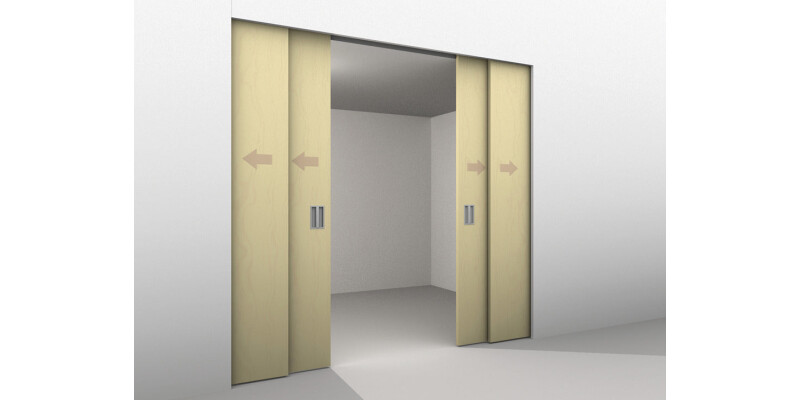 Fitting Set, Add On System, for Sliding Interior Doors, Hawa-Telescopic 40/4