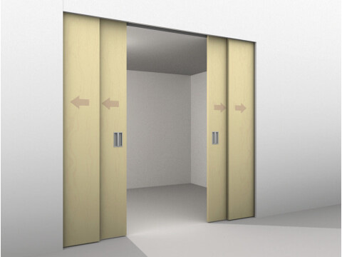 Fitting Set, Add On System, for Sliding Interior Doors, Hawa-Telescopic 40/4