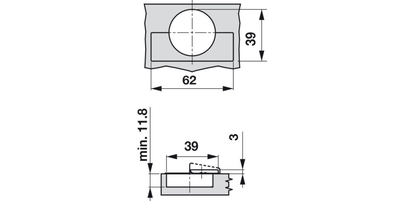 Tiomos PCC Pie Cut Hinge Click wo SC SF