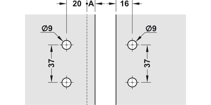 180D Glass Door Hinge ExAxle Inset