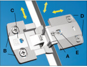 270/240D Hinge 5mm ExAxle 3.5mm 10/13