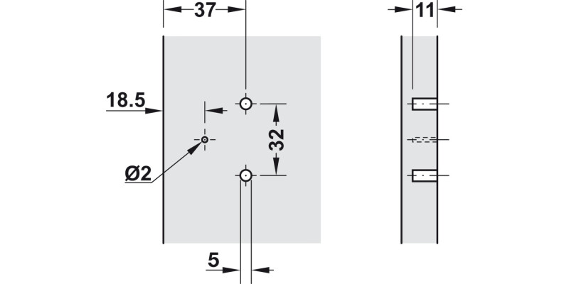 270/240D Hinge 5mm ExAxle 3.5mm 10/13