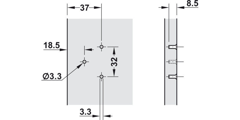 270/240D Hinge 5mm ExAxle 3.5mm 10/13