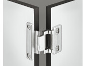 240D SS Hinge 10-13mm Doors Half Hospa