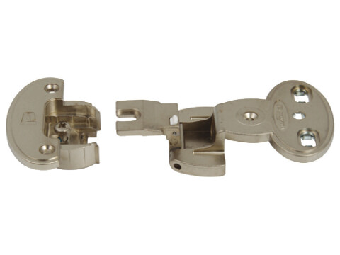 Exposed Axle Hinge Arm, 240� Single Pivot, Half Overlay, Screw Fixing, Aximat 30