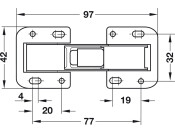 90D Easy Mount Conc Hinge Unsprung Hospa