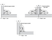 90D Easy Mount Conc Hinge Unsprung Hospa