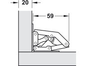90D Easy Mount Conc Hinge Unsprung Hospa