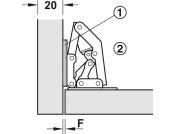 90D Easy Mount Conc Hinge Unsprung Hospa