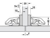 90D Easy Mount Conc Hinge Unsprung Hospa