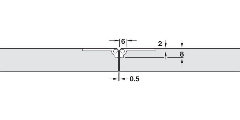 Self Support Fold Table Hinge Brass Matt
