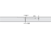 Self Support Fold Table Hinge Brass Matt
