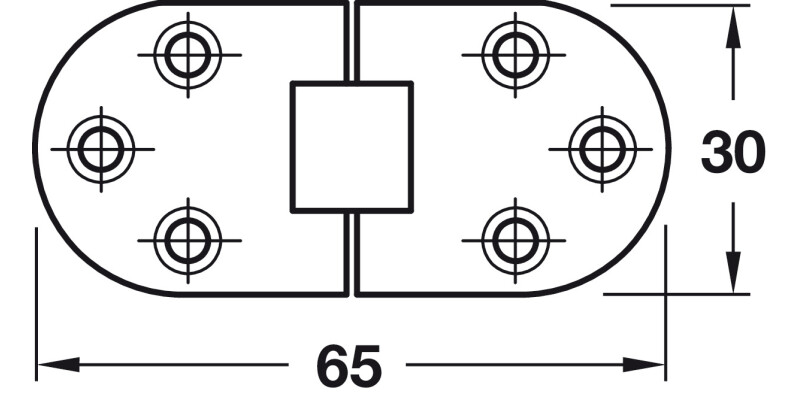Self Support Fold Table Hinge Brass Matt