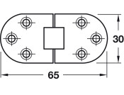 Self Support Fold Table Hinge Brass Matt