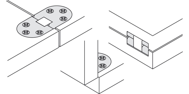 Self Support Fold Table Hinge Brass Matt