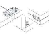 Self Support Fold Table Hinge Brass Matt