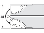 Folding Table Hinge 18mm St Blue Galv
