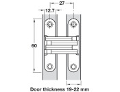 205 Soss Hinge 19-22mm ZA NP