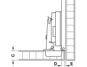 Accuride 1432 40mm Hinge Set-Thick Inset