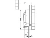 Accuride 1432 40mm Hinge Set-Thick Inset