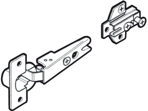 Accuride 1432 40mm Hinge Set-Thick Inset