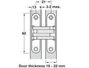 204 Soss Hinge 19-22mm ZA NP/SS Links