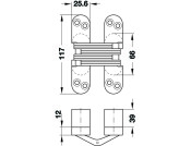 216 Soss Hinge 180D 35-38mm ZA/ST NP