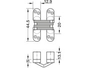 203 Soss Hinge 19-26mm ZA/St Links NP