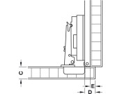Accuride 1432 40mm Hinge Set-Overlay