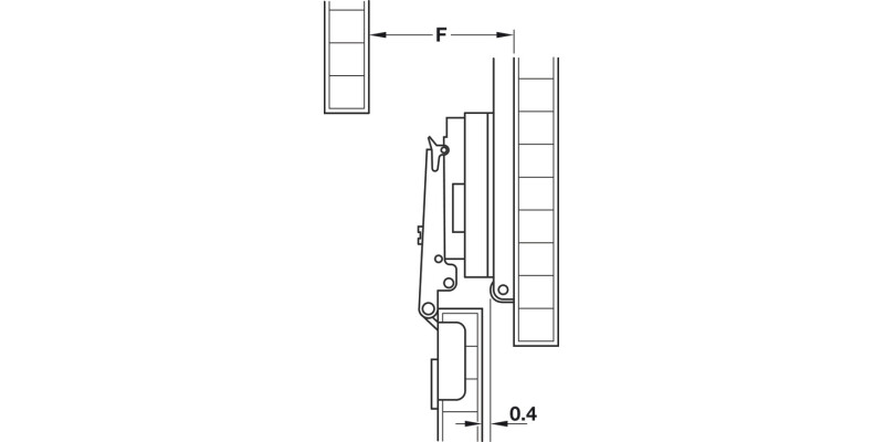 Accuride 1432 40mm Hinge Set-Overlay