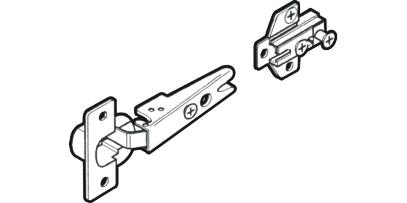 Accuride 1432 40mm Hinge Set-Overlay