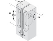 208 Soss Hinge 22-26mm ZA BP/SS Links