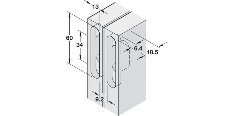 204 Soss Hinge 19-22mm BP ZA/SS Links