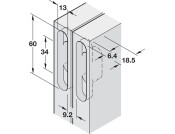 204 Soss Hinge 19-22mm BP ZA/SS Links