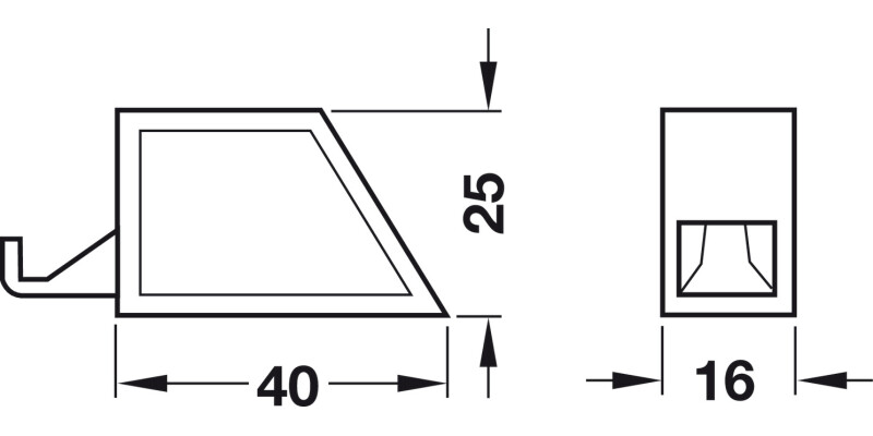 PUSH Door Catch - Door Catch Pl Grey