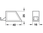 PUSH Door Catch - Door Catch Pl Grey