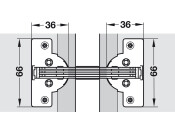 Mitred Flap Hinge 90D for 45D App