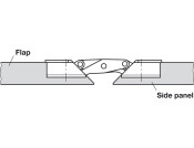 Mitred Flap Hinge 90D for 45D App