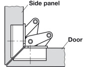 Mitred Flap Hinge 90D for 45D App