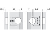 Mitred Flap Hinge 90D for 45D App